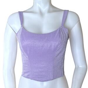 Victoria’s Secret Gold Label Purple Shimmer Corset Vintage 90’s Size 36/L